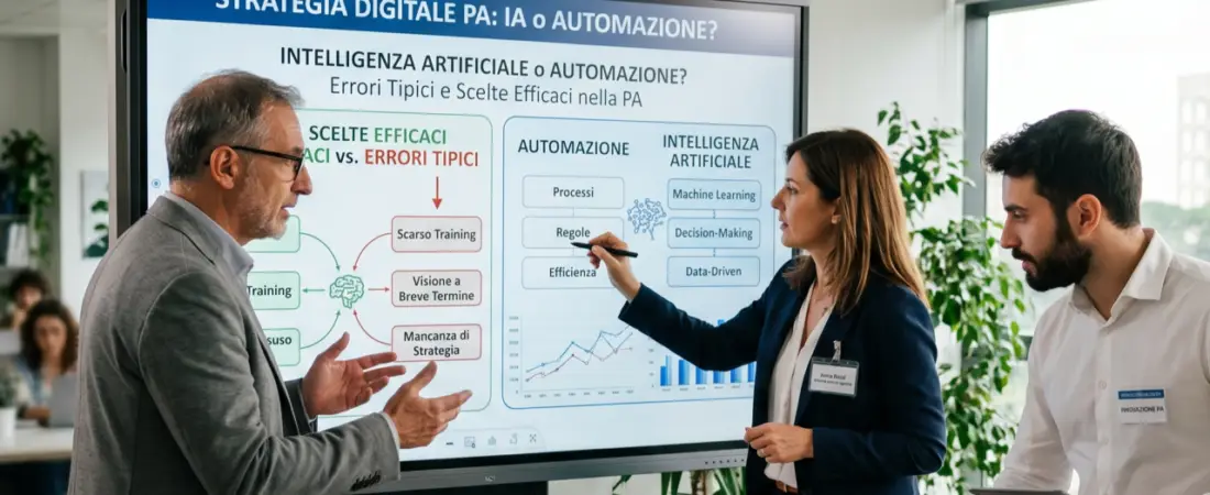 Intelligenza artificiale o automazione? Gli errori tipici della PA e le scelte più efficaci